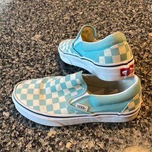 Vans EUC green checker womens 5.5 mens 4